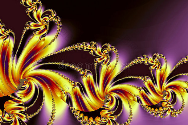 彩色金色螺旋图案