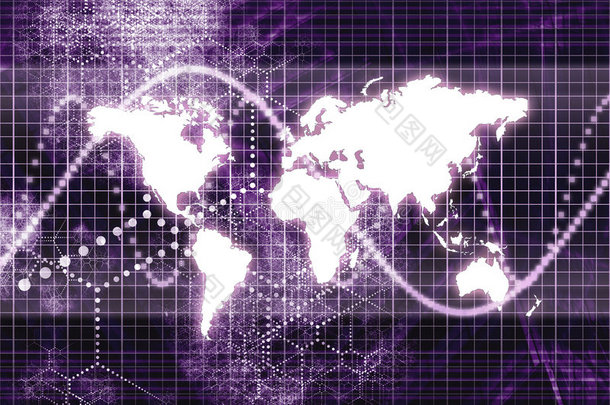 紫色全球商务通信