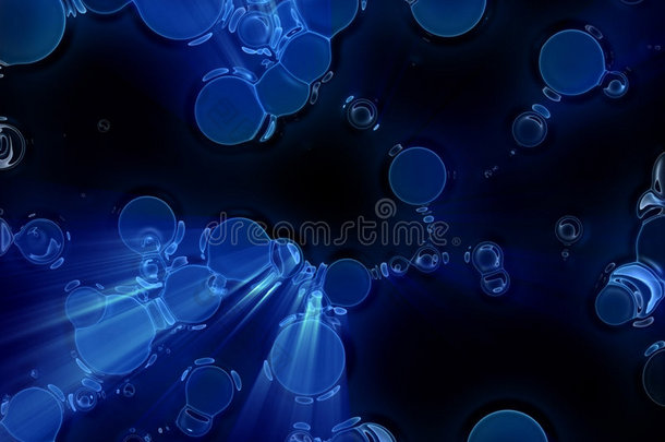 蓝色扭曲的幻想外星人细胞