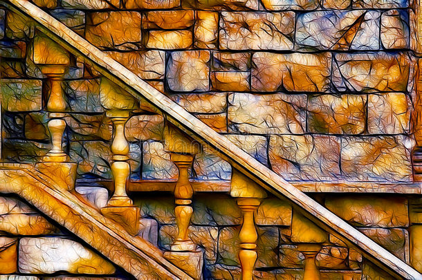 古堡楼梯