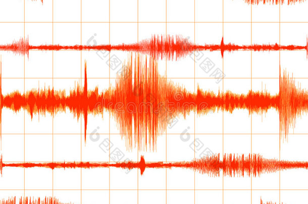 橙色地震图