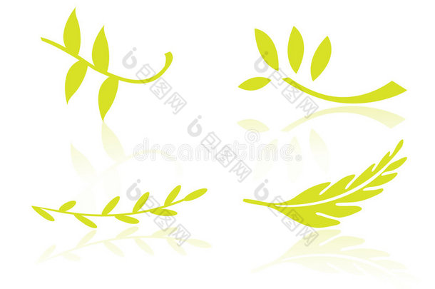 logo元素leafs-vector