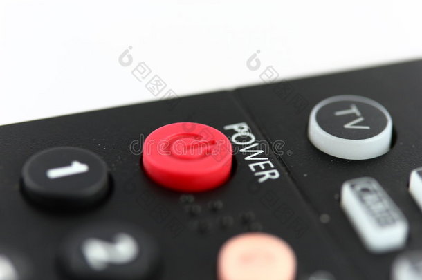 电视遥控器上的红色电源按钮