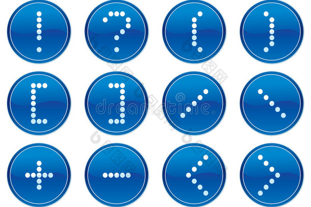 矩阵符号图标集。
