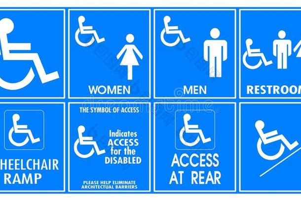 残疾人警示牌