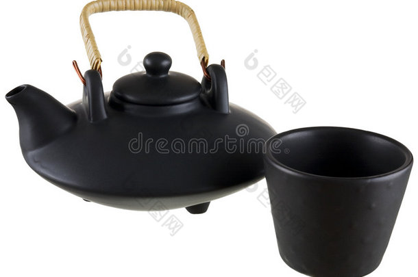 日本茶壶和茶杯