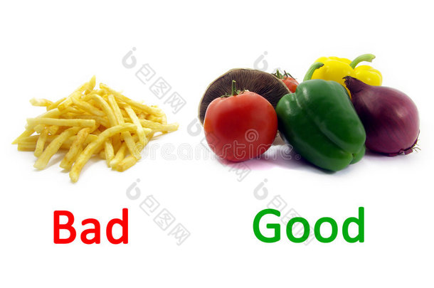 好的健康食品，坏的不健康食品颜色2