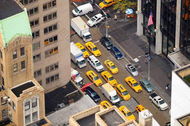 纽约出租车鸟瞰图
