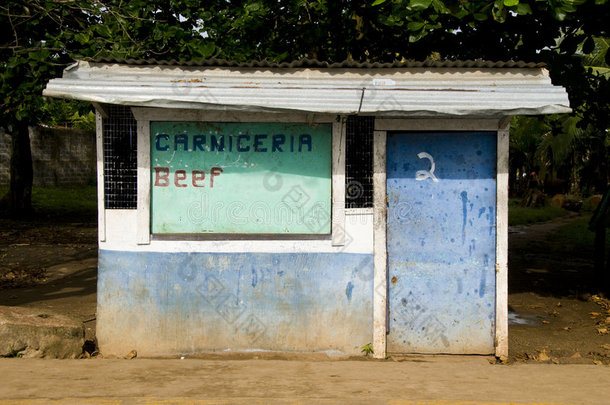 尼加拉瓜乡村肉铺