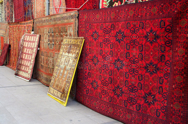 土耳其地毯店的地毯。