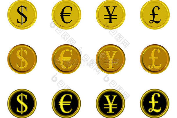 货币按钮图标（02）