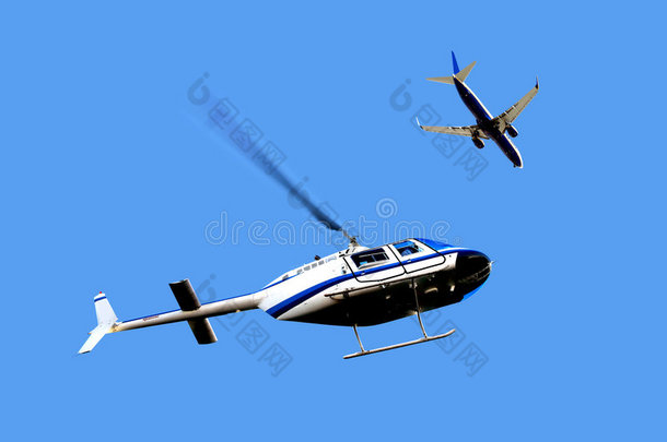 空中交通-直升机和飞机