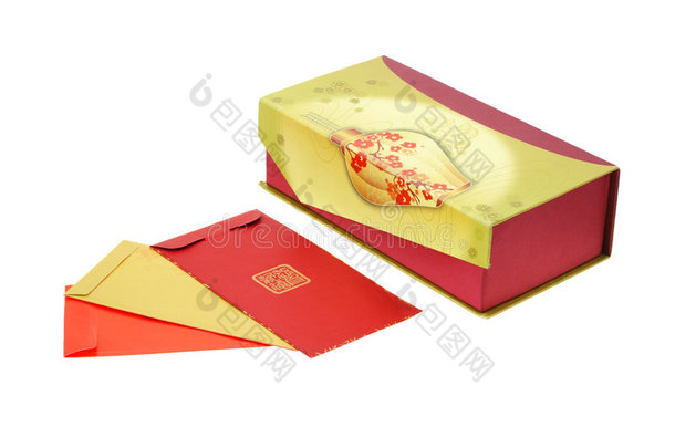 中国新年红包和礼品盒
