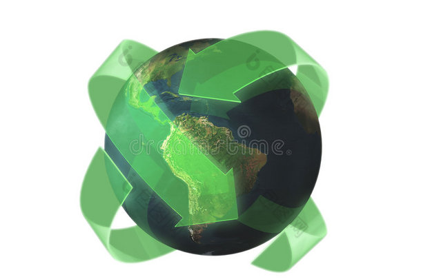 3d地球回收概念图