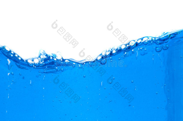 干净的水。蓝色