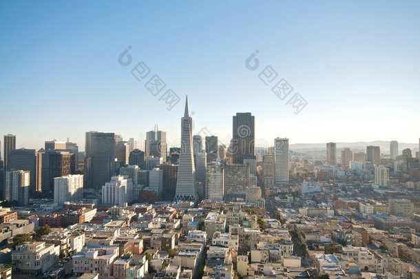 旧金山市中心天际线