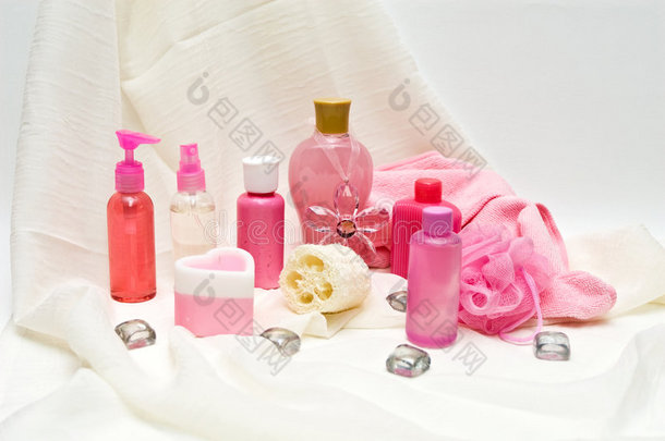 粉色美容产品