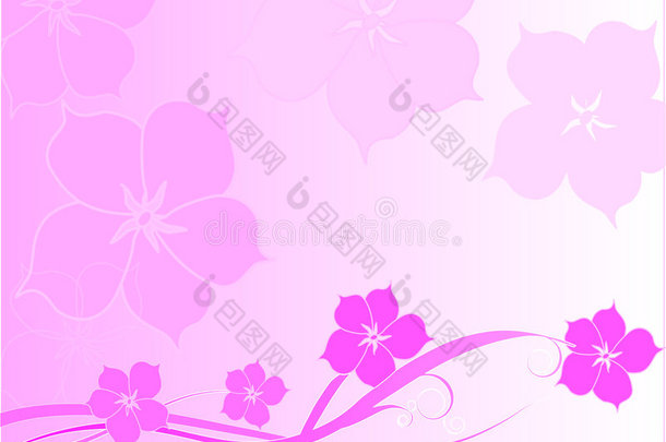 粉色花朵插画