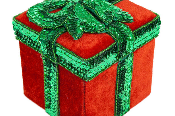 红绿蝴蝶结圣诞礼物盒