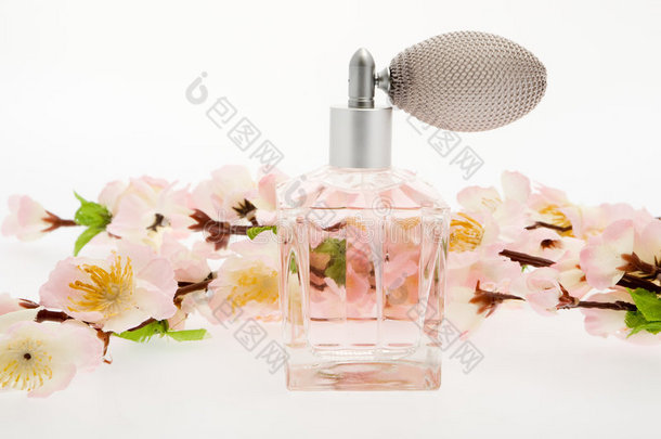 香水，粉红樱花瓶