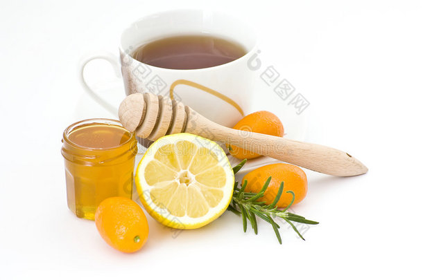 茶、蜂蜜和柠檬