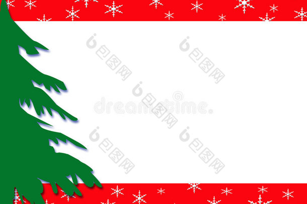 绿色圣诞树边框