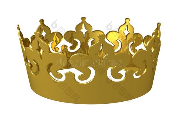 金色3d国王王冠
