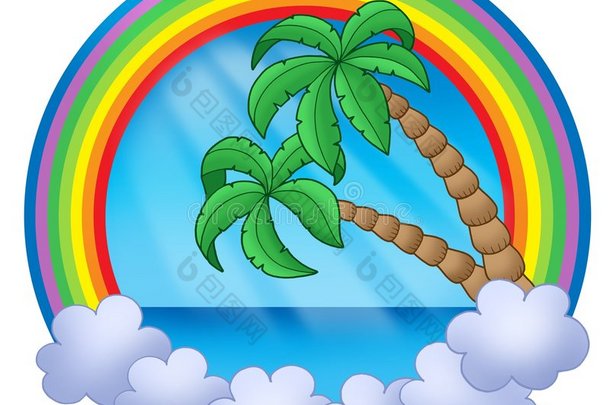 棕榈彩虹圈