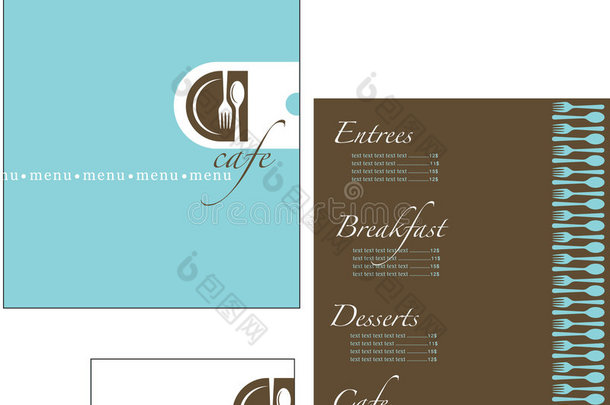 咖啡菜单和名片模板设计