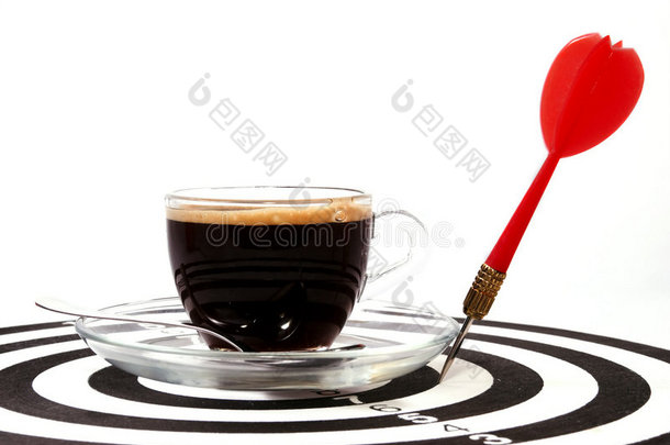 飞镖板咖啡杯