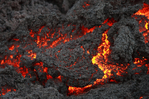 炽热的熔岩流，帕卡亚火山