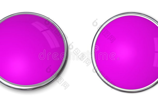 3d按钮纯色紫色/紫色