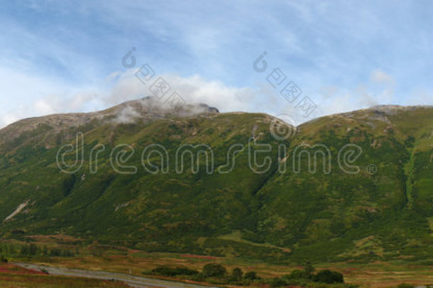 阿拉斯加基奈半岛山脉全景图