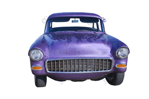 紫色hotrod轿车前部