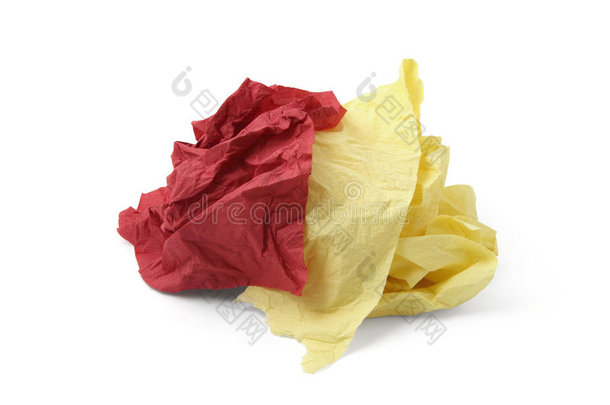 一张黄红色的卫生纸