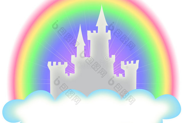 童话城堡与彩虹