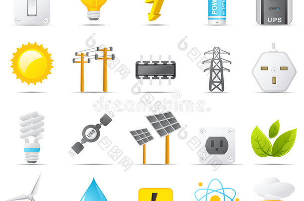nouve图标集：电力、能源和电力