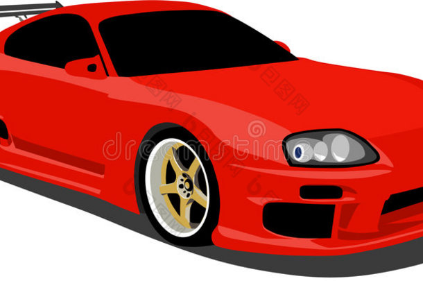 红色丰田超级跑车