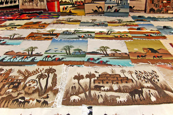 传统阿拉伯杂色挂毯