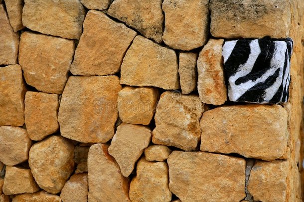 独特，独树一帜，斑马纹彩绘石