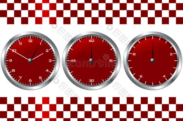 红色手表和计时表