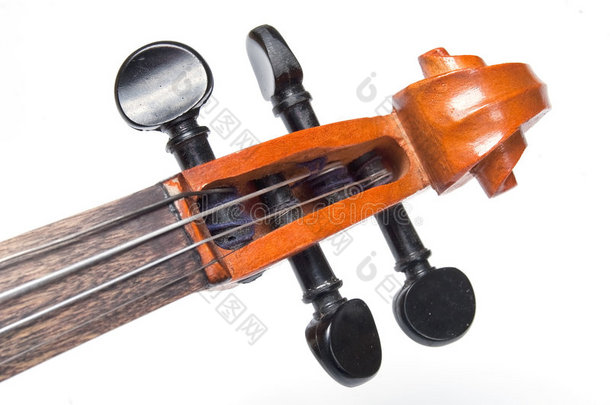古典小提琴卷轴特写