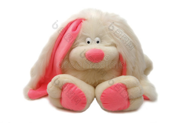 玩具-粉红耳朵的白兔