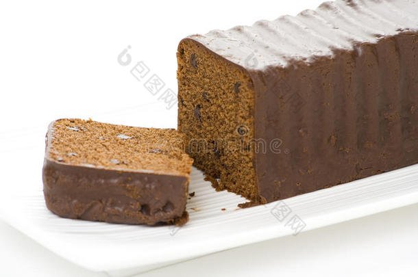 美味的巧克力李子蛋糕，自制甜品