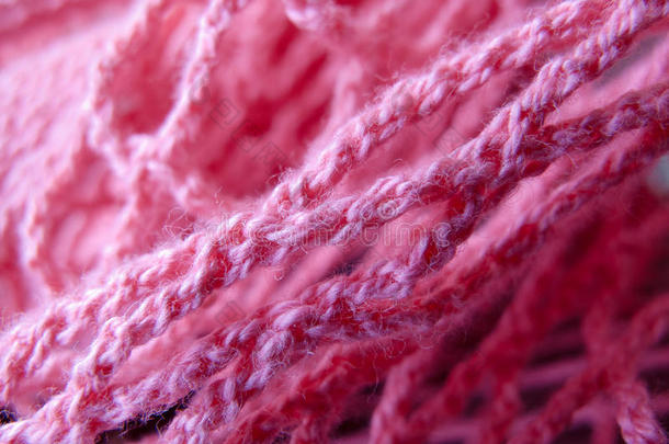 粉色毛线针织