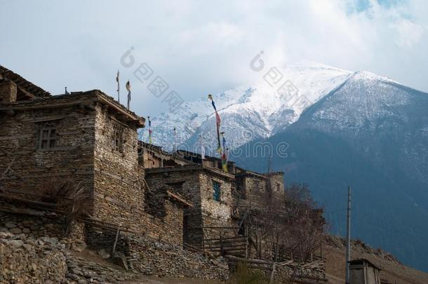 喜马拉雅山上的藏族村落。