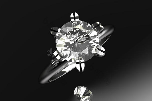 钻石白金接龙订婚戒指