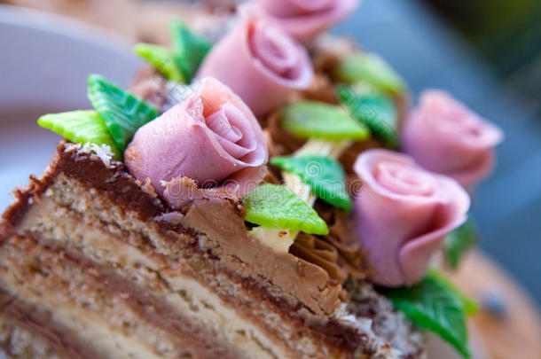 粉红玫瑰结婚蛋糕