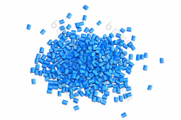 蓝色塑料颗粒