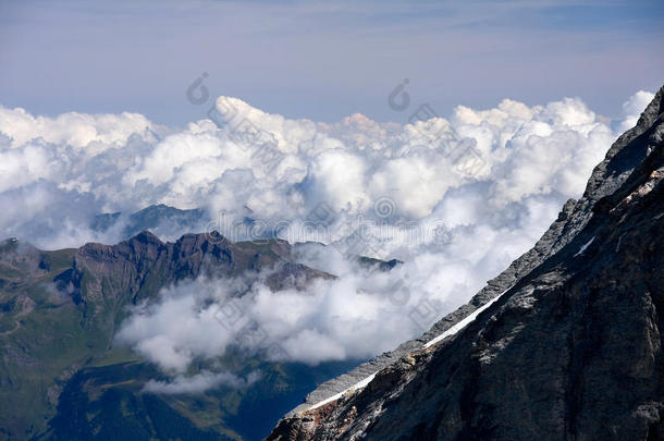 八月的瑞士阿尔卑斯山